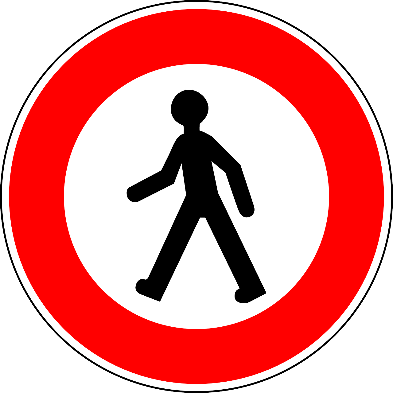 no pedestrians traffic sign sign free photo