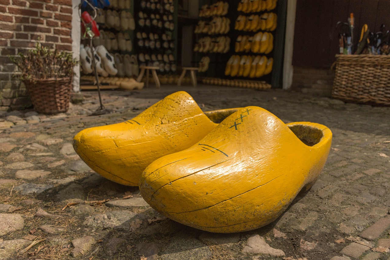no person clogs wooden shoes free photo