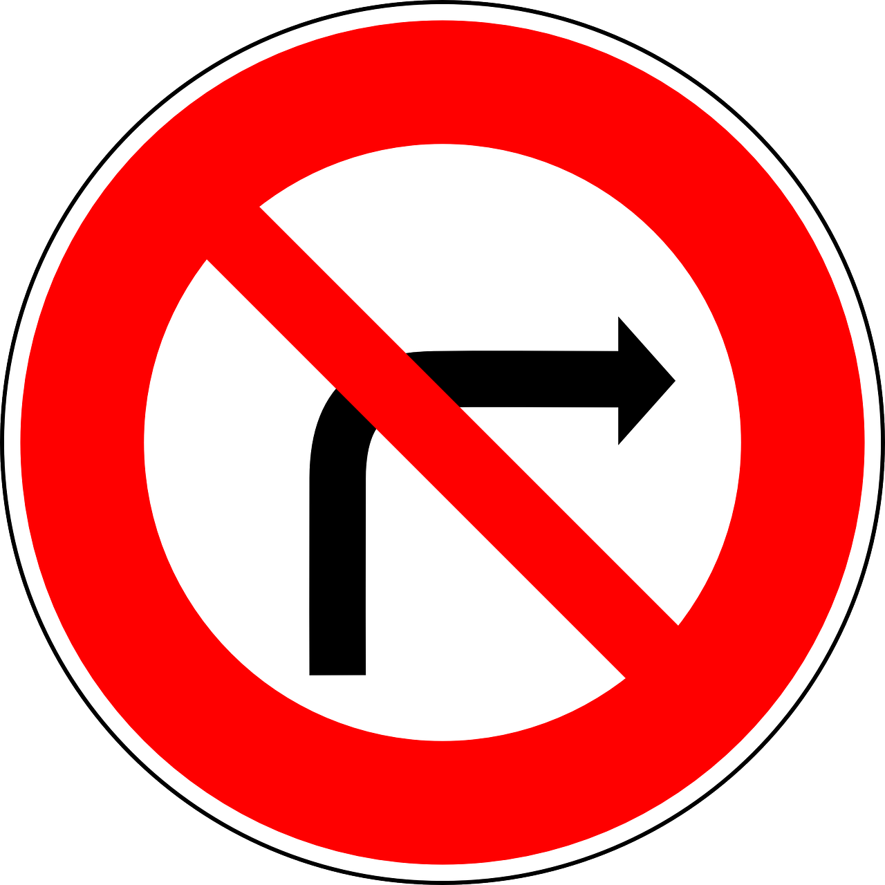 no right-turn traffic sign sign free photo