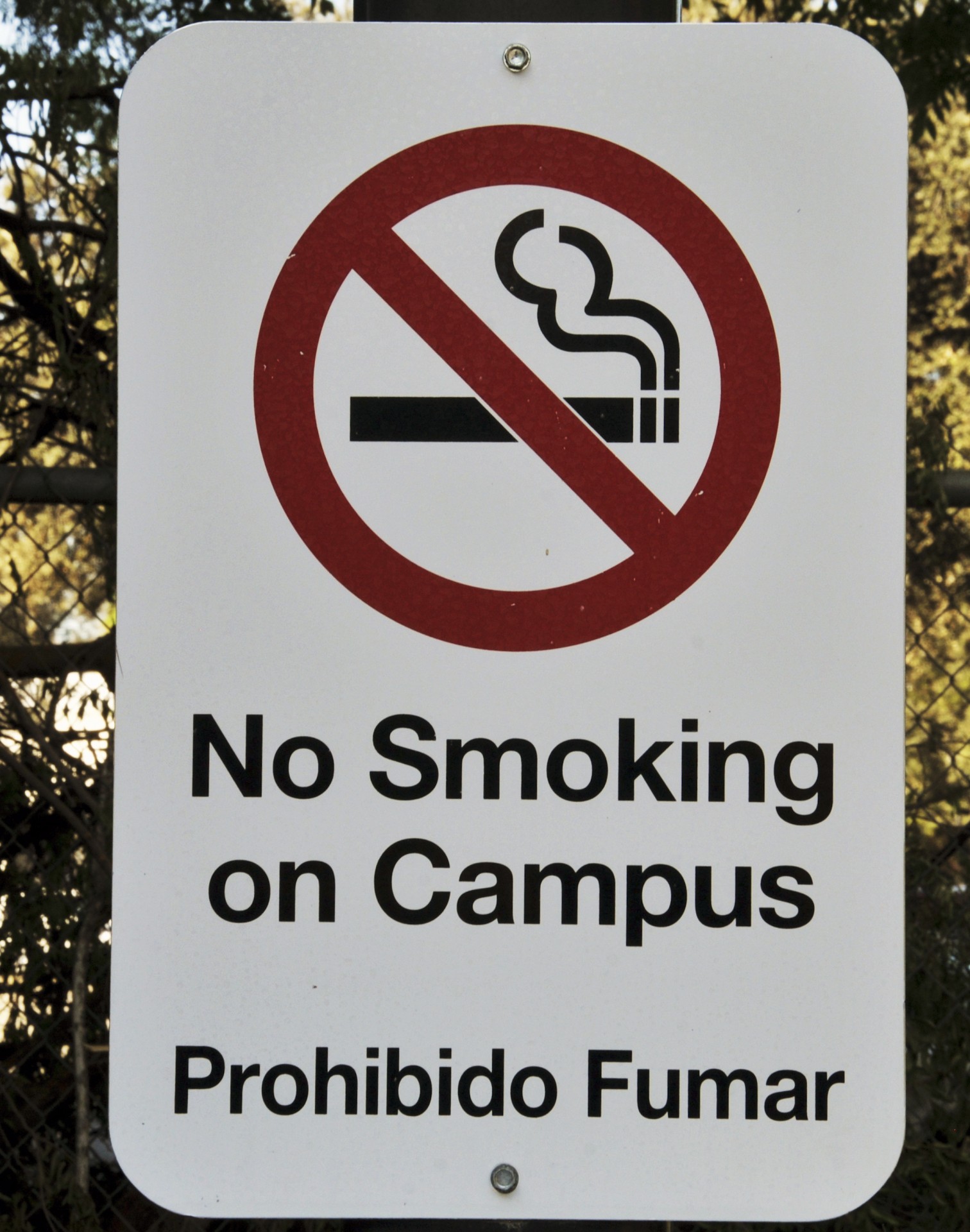 No without some. No smoking sign. No smoking.