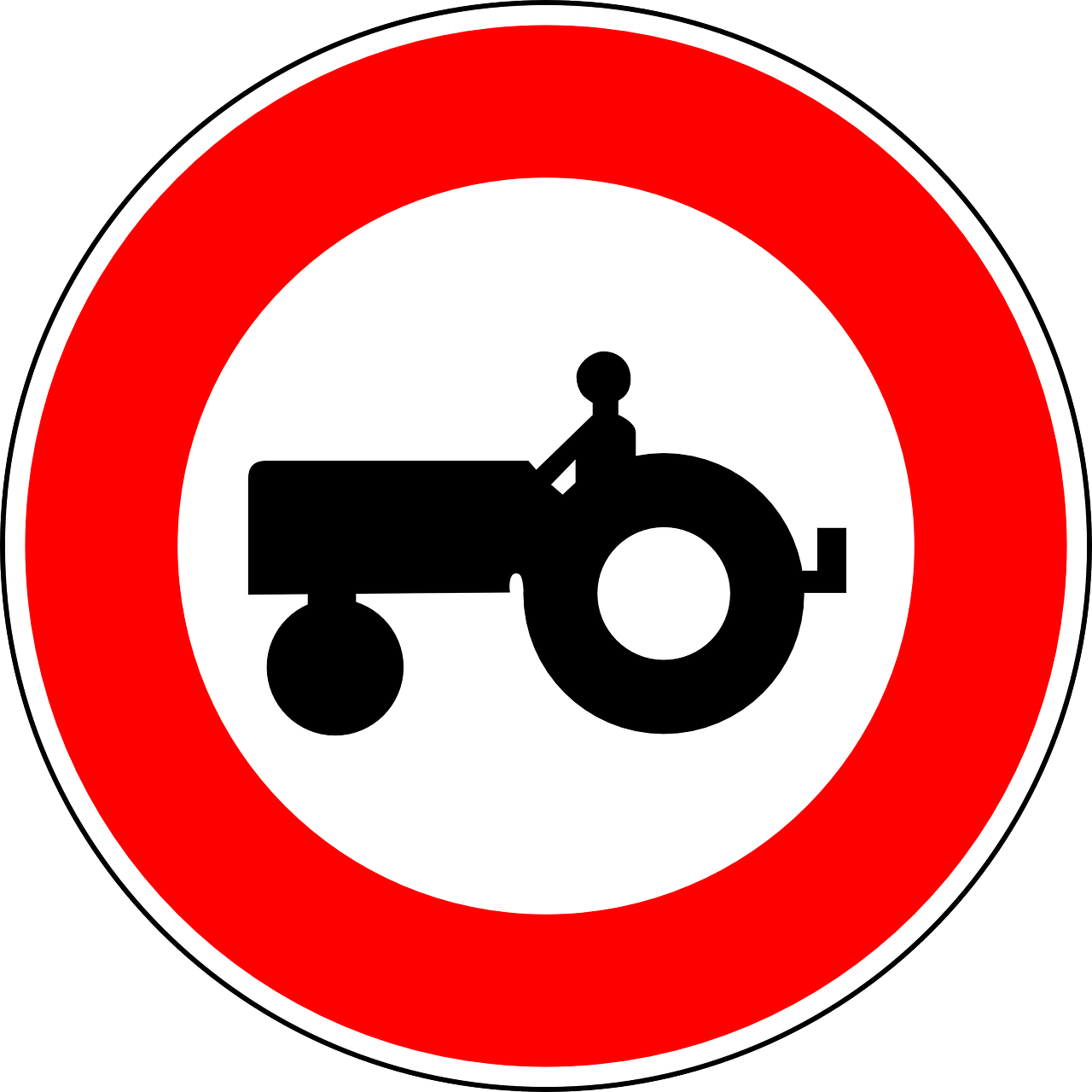 no tractors traffic sign sign free photo