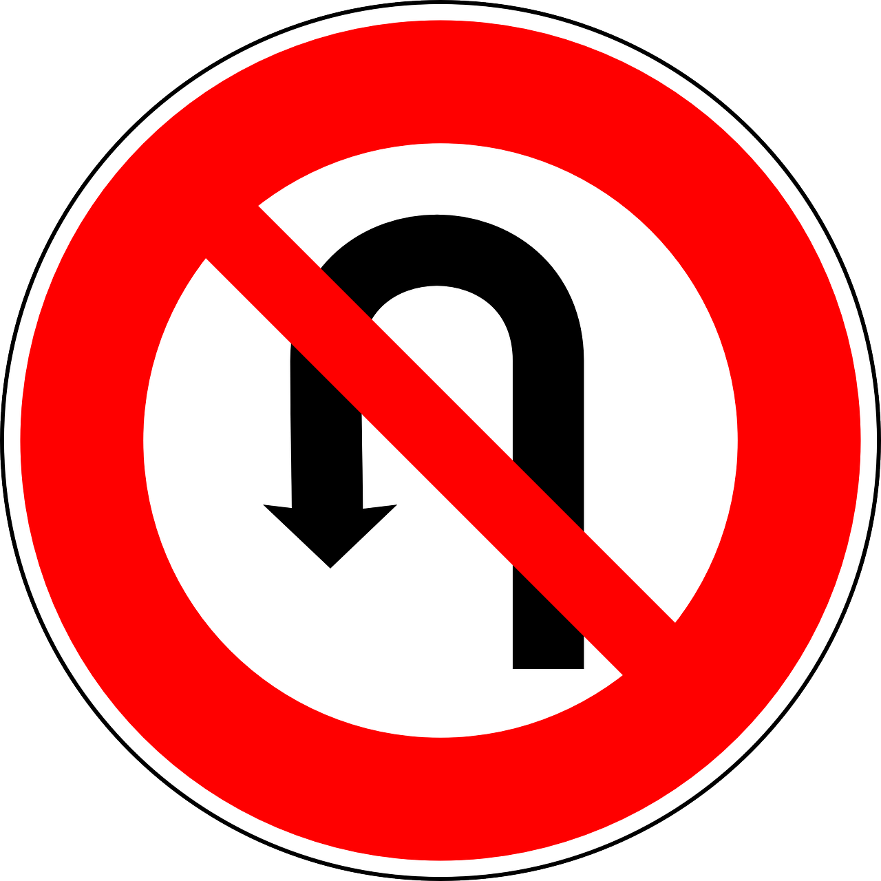 no u-turn traffic sign sign free photo