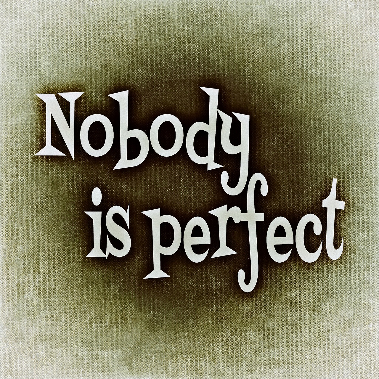 nobody is perfect saying perfect free photo