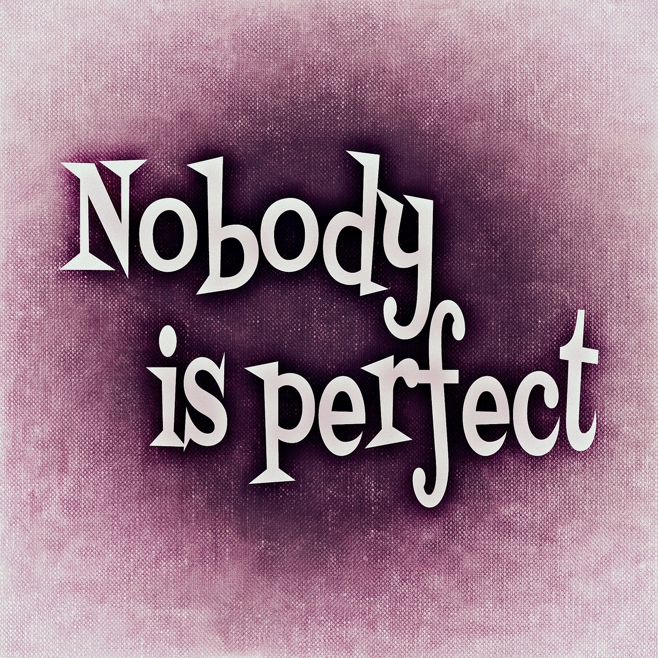 nobody is perfect saying perfect free photo