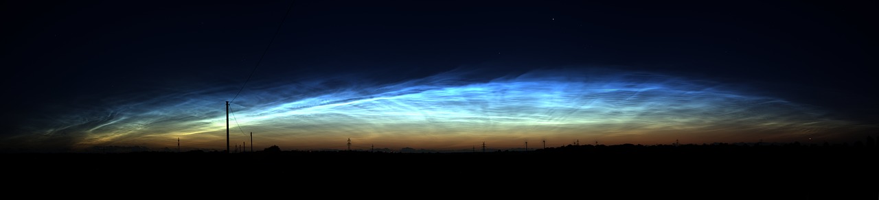 noctilucent clouds at night bright free photo