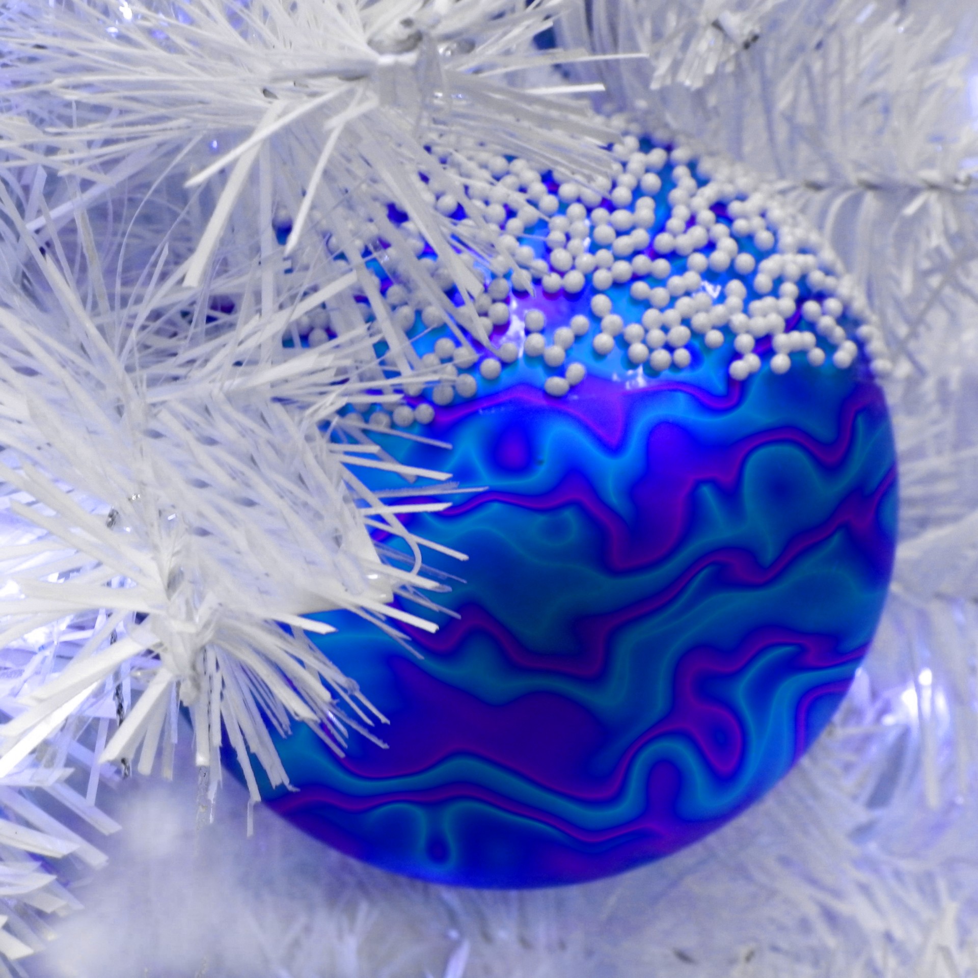christmas decor blue tree lights christmas 2014 (11) free photo