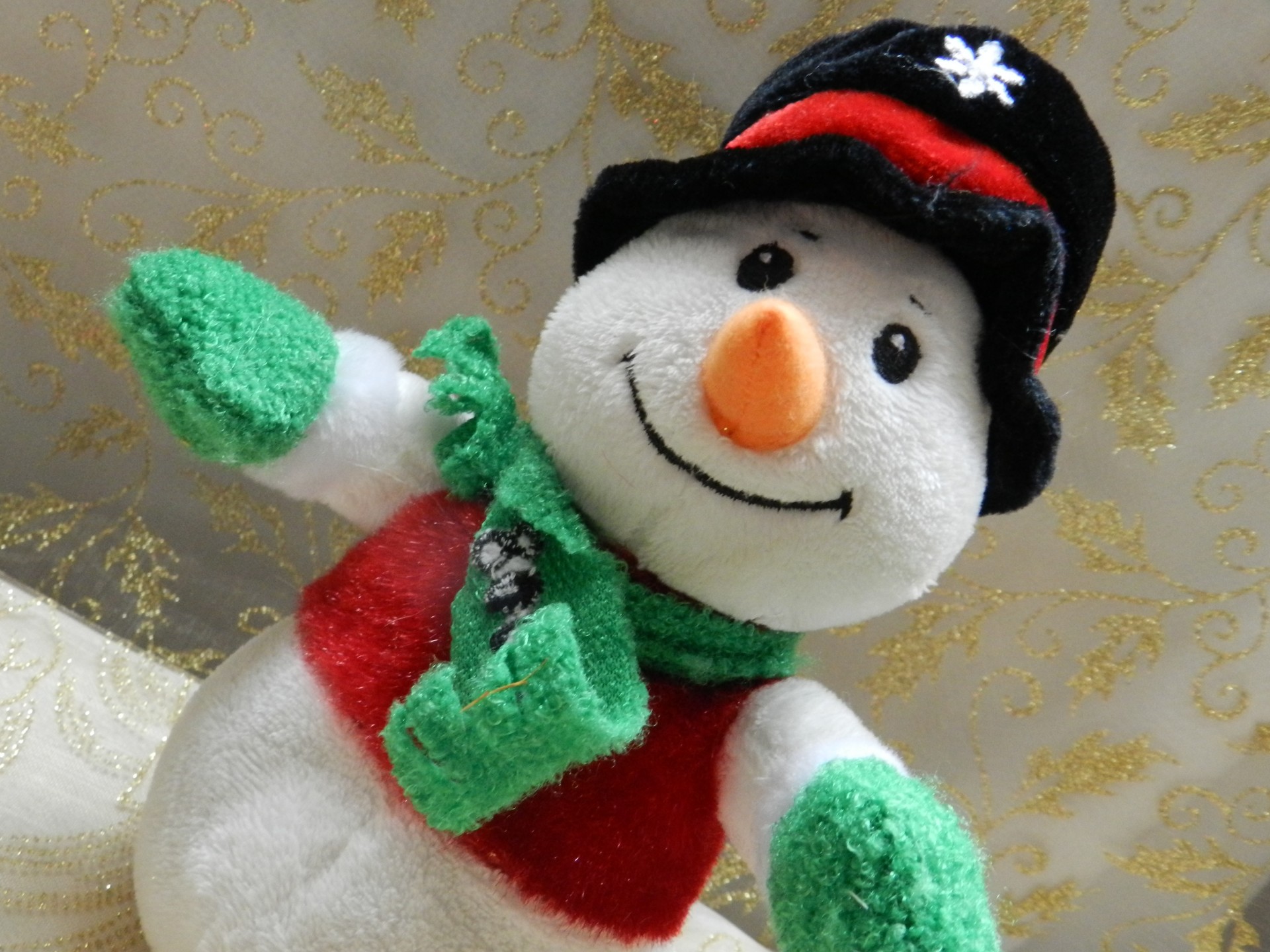 christmas decor soft toy snowman free photo