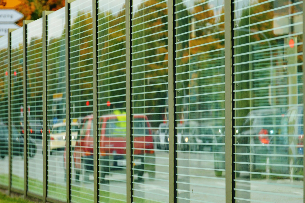 noise barrier glass traffic free photo