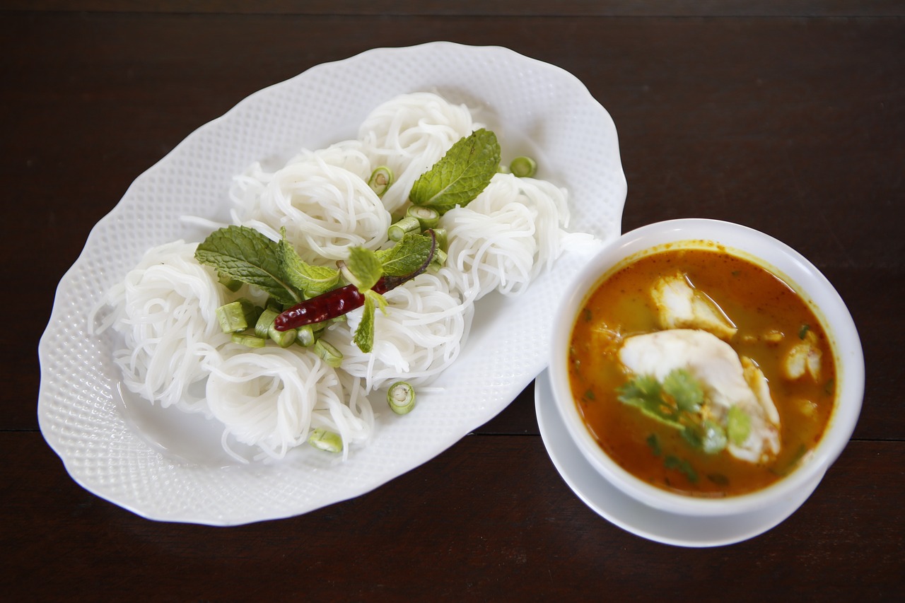 noodles cleaners pu vermicelli thailand food free photo