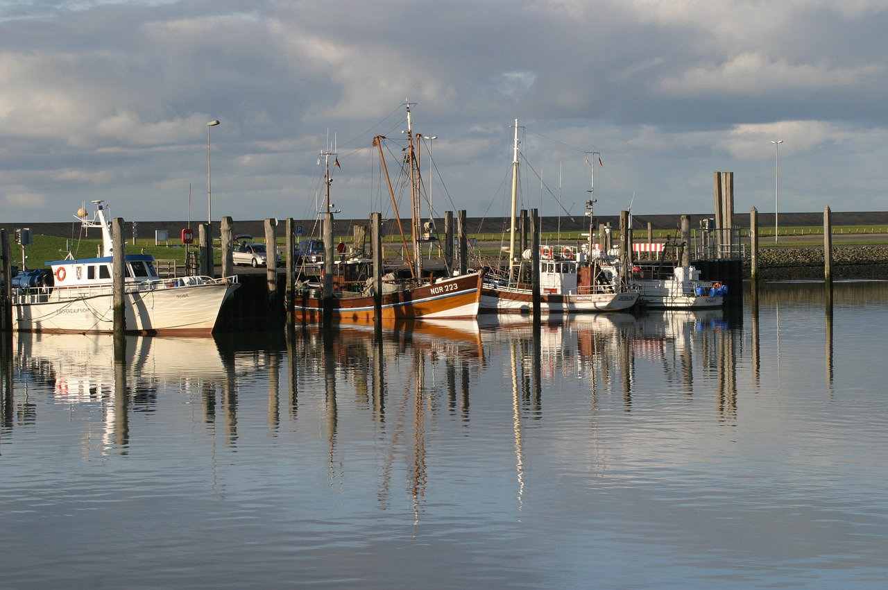 norddeich north sea boats free photo