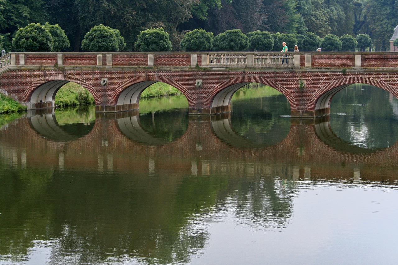 nordkirchen bridge moat free photo