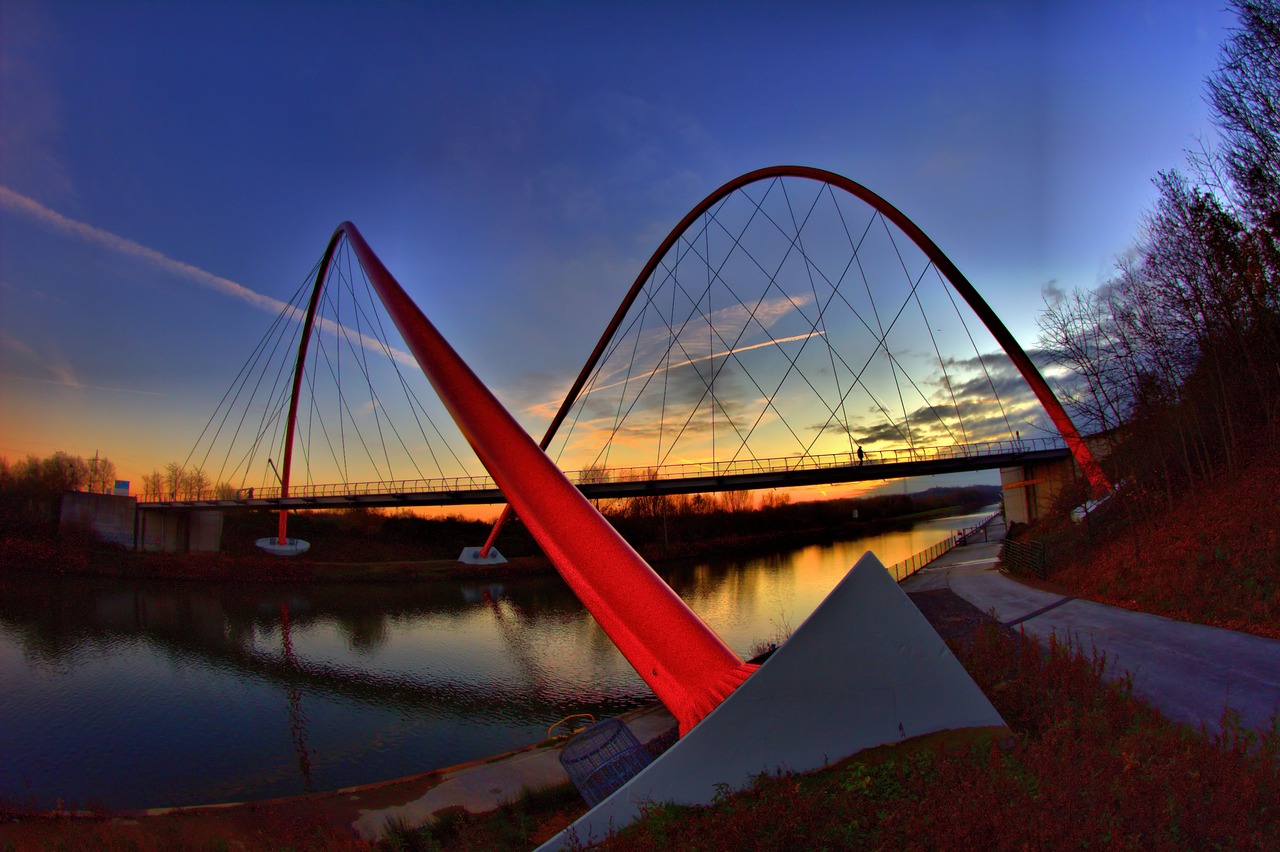 nordstern bridge gelsenkirchen channel free photo