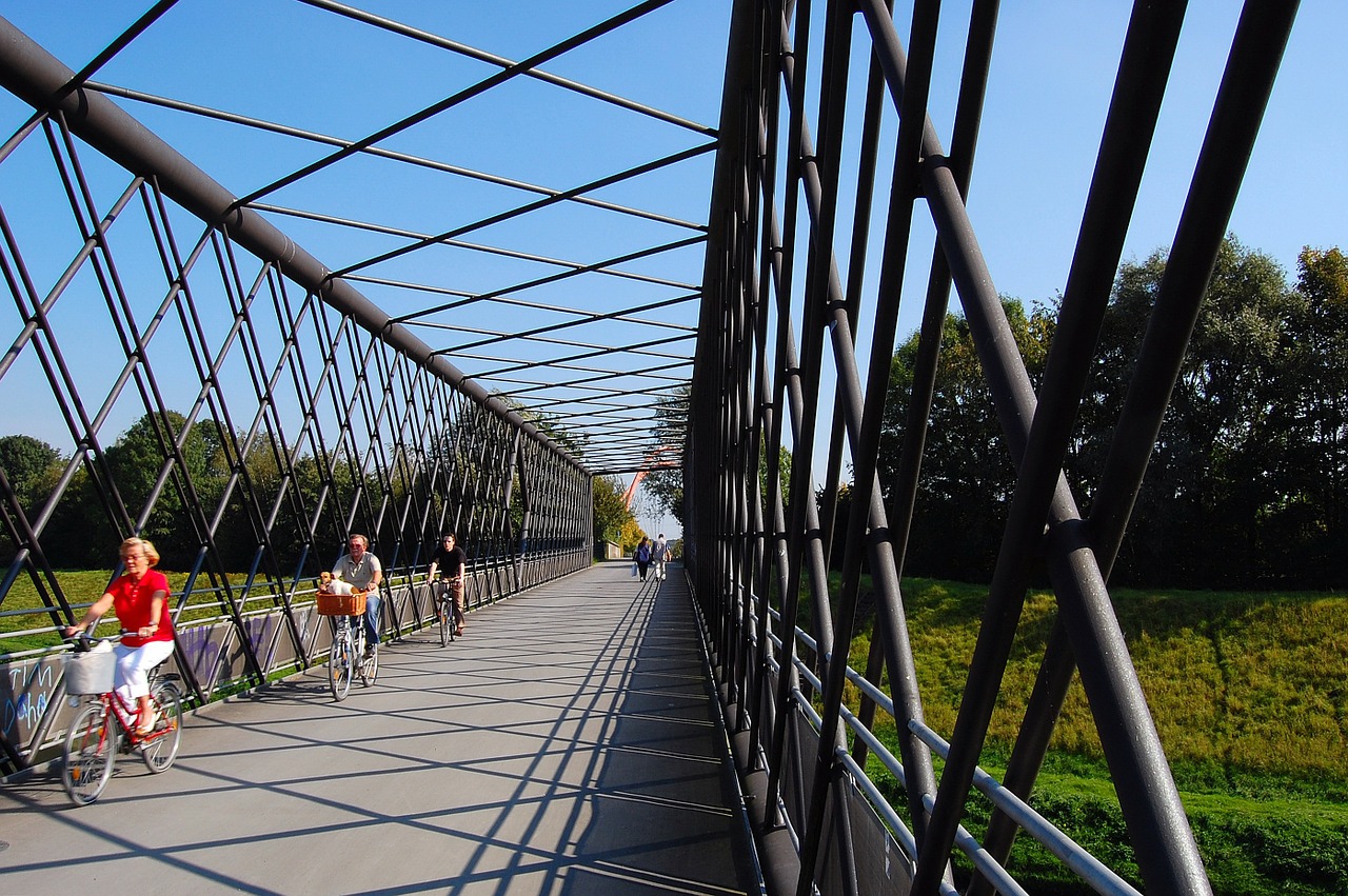 nordsternpark bridge gelsenkirchen free photo