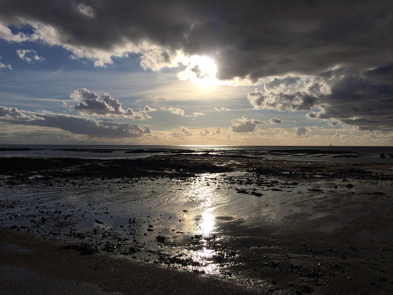 normandy sunset by the sea free photo