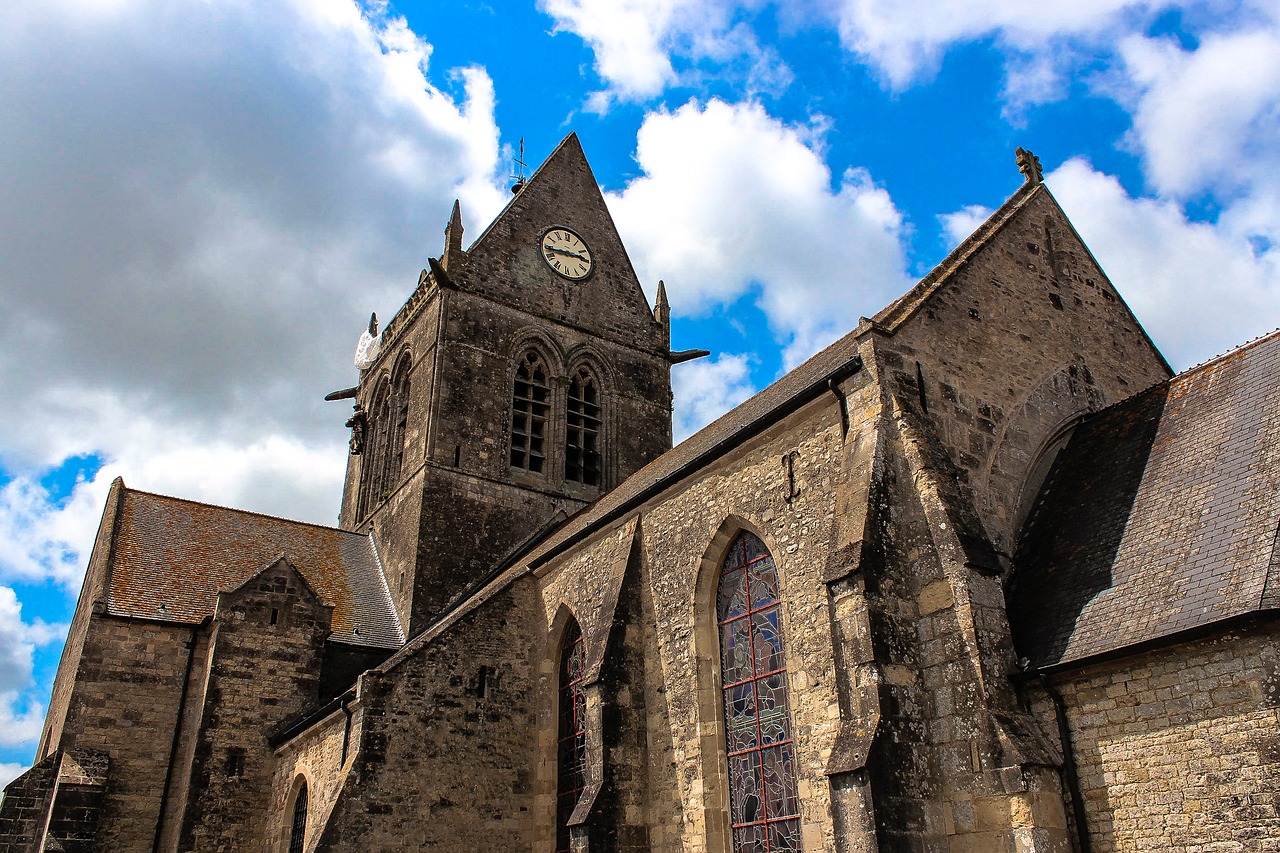 normandy church d-day free photo