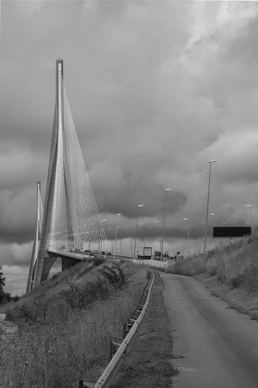 normandy bridge  bridge  normandy free photo
