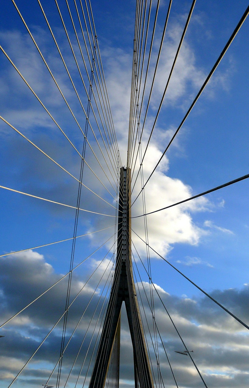 normandy bridge seine architecture free photo