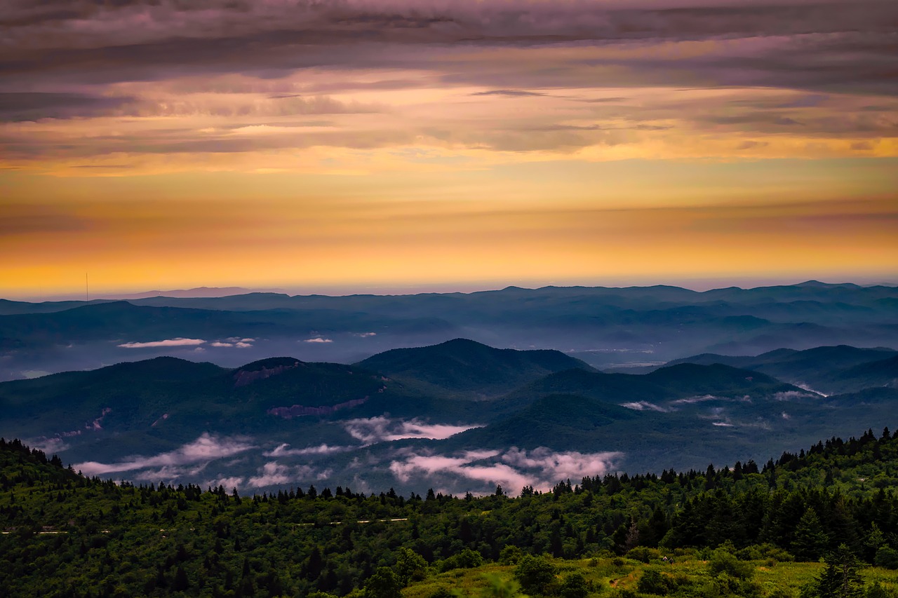 north carolina mountains sunrise free photo