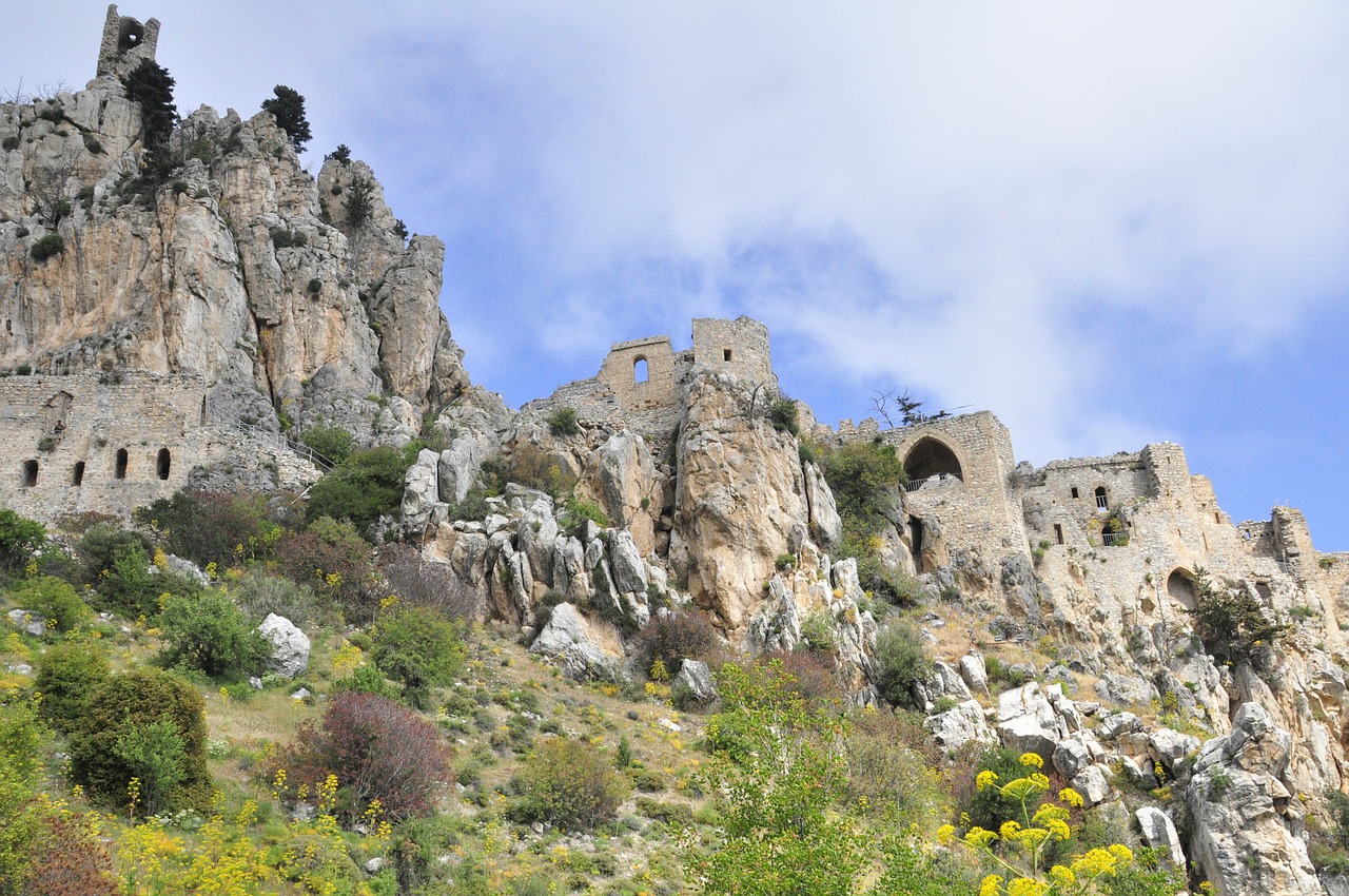 north cyprus ruin castle free photo