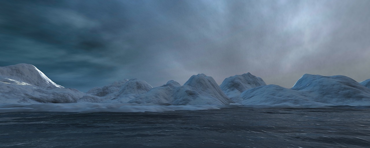 north pole sea ice free photo