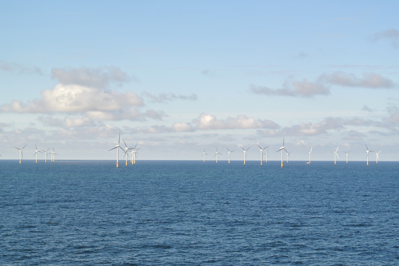 north sea wind power wind turbine free photo