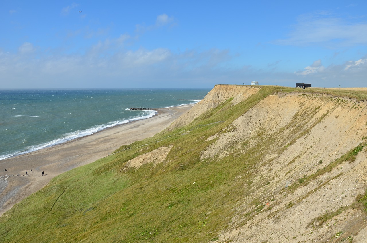 north sea cliff denmark free photo