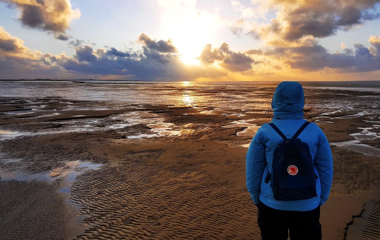 north sea view horizon free photo