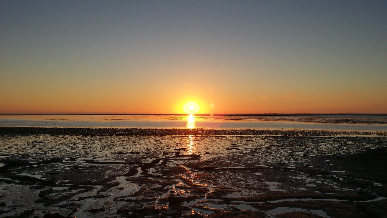 north sea sunset watts free photo