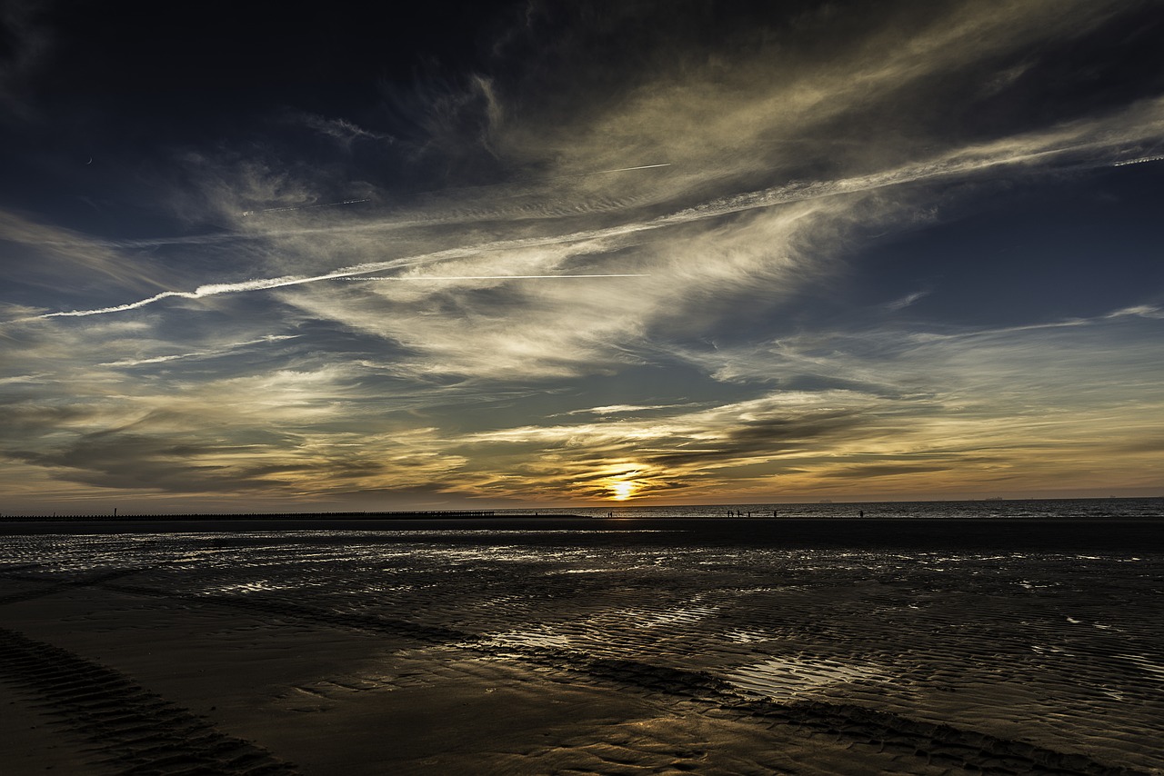 north sea sunset watts free photo