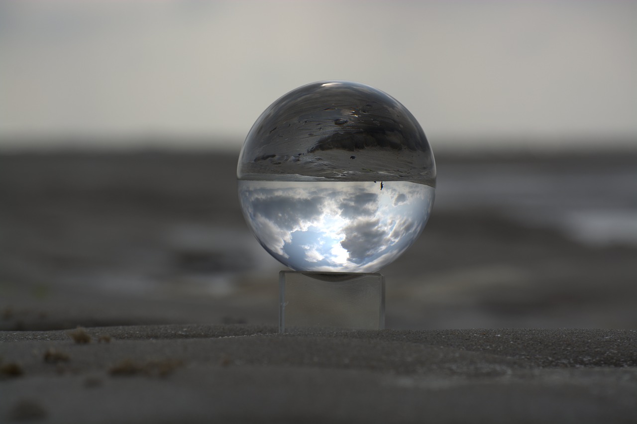 north sea  glass ball  globe image free photo