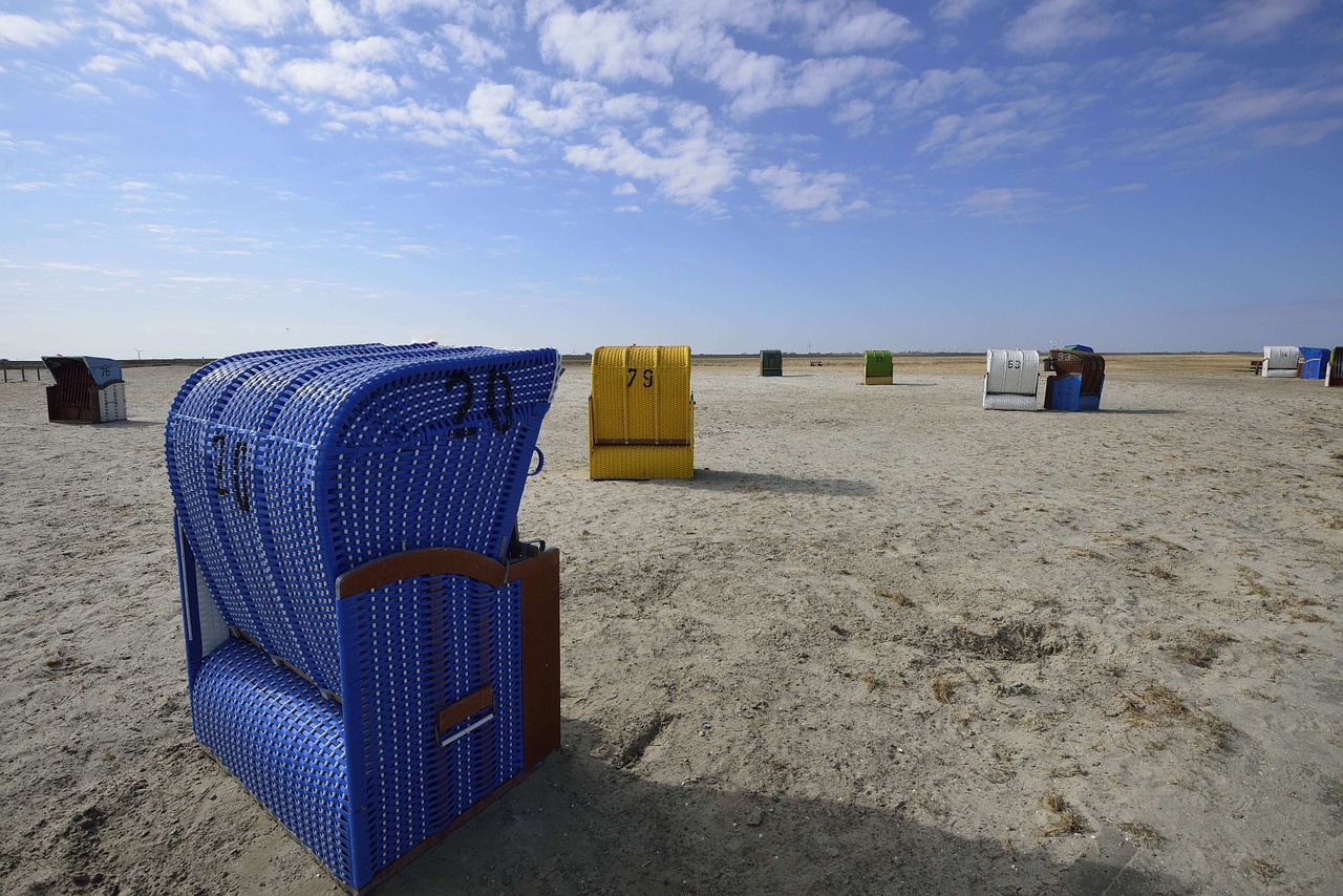 north sea beach beach chair free photo