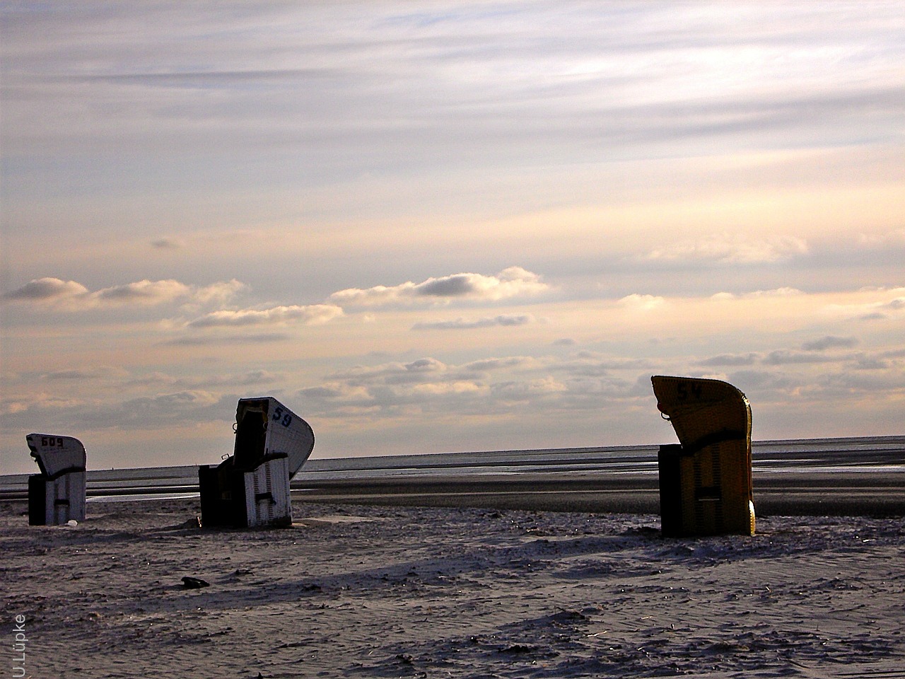 north sea beach chair wide free photo