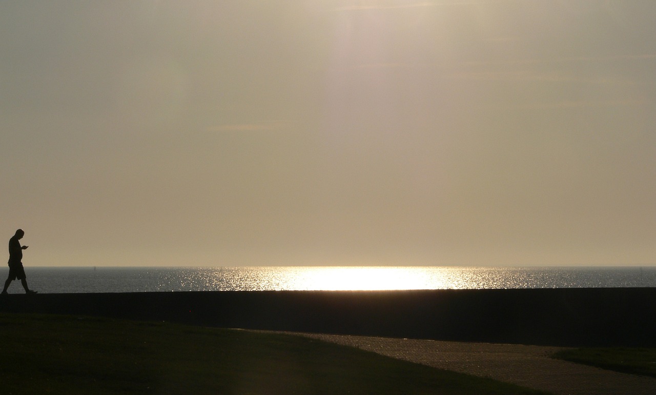 north sea sea sunset free photo