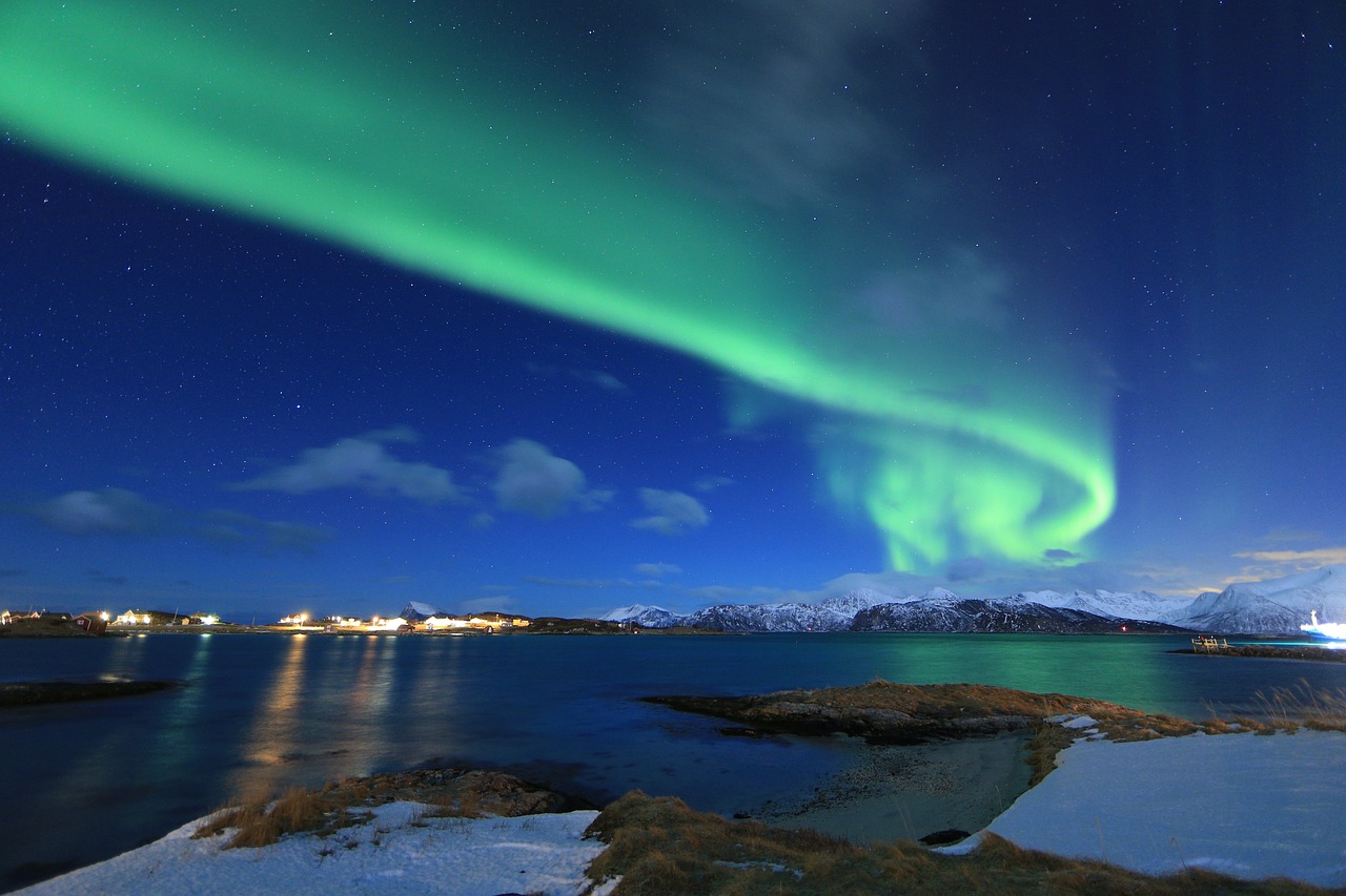 northern light norway arctic free photo