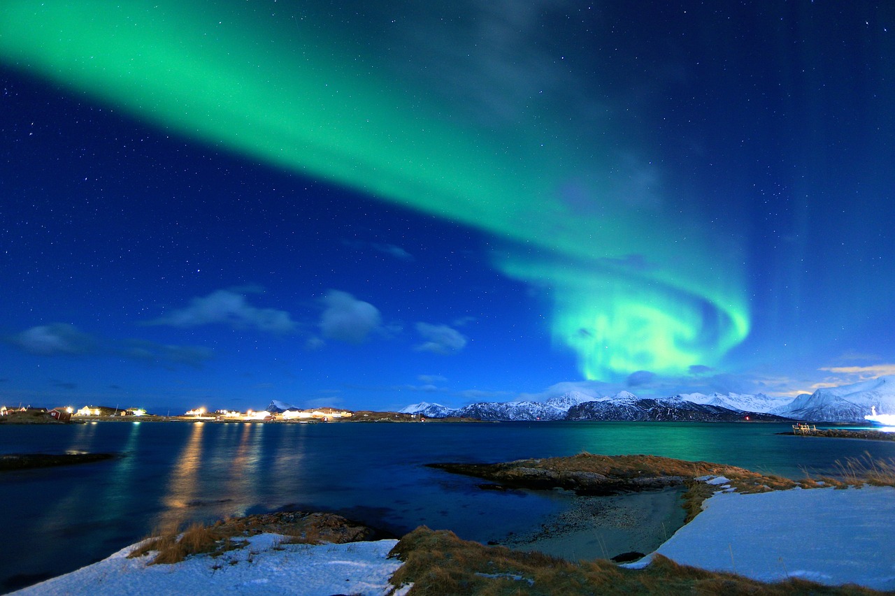 northern light norway arctic free photo