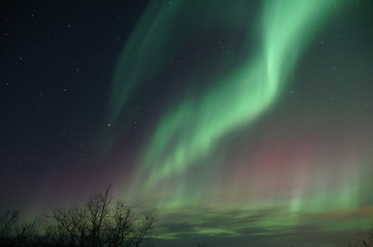 northern lights aurora borealis solar wind free photo