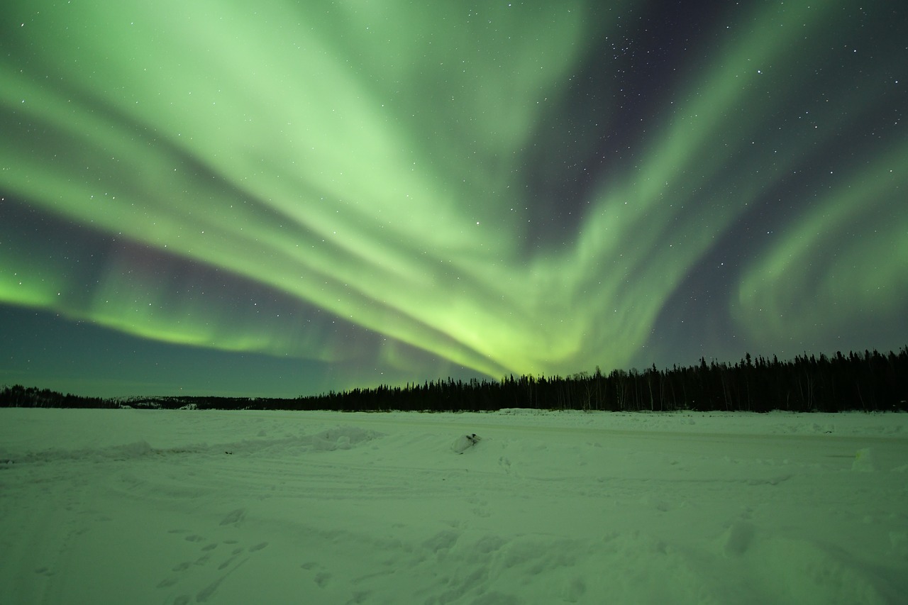 northern lights aurora borealis yellowknife free photo