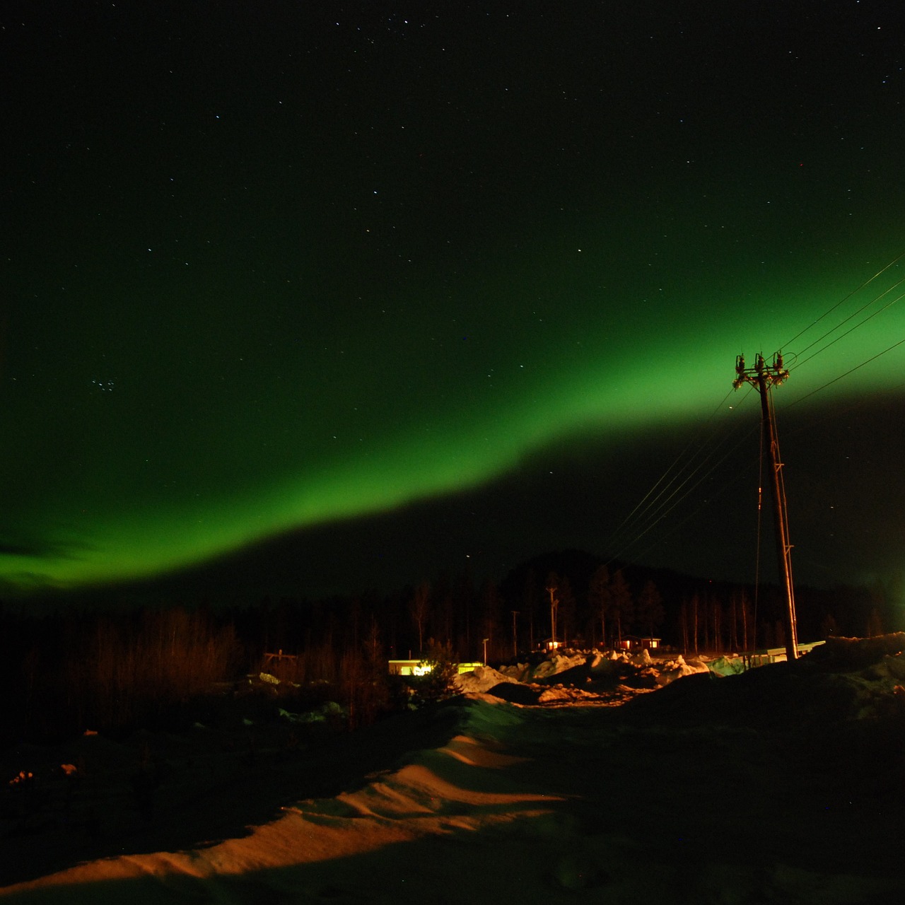 northern lights winter aurora borialis free photo