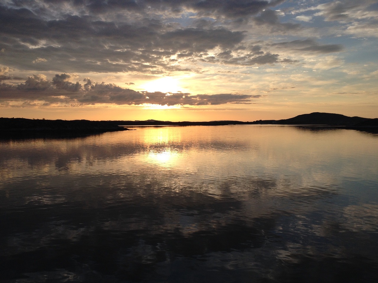 norway sun sunset free photo