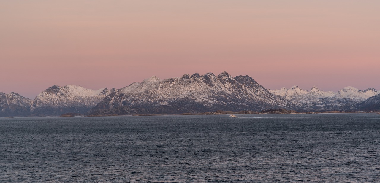 norway cruise sunrise free photo