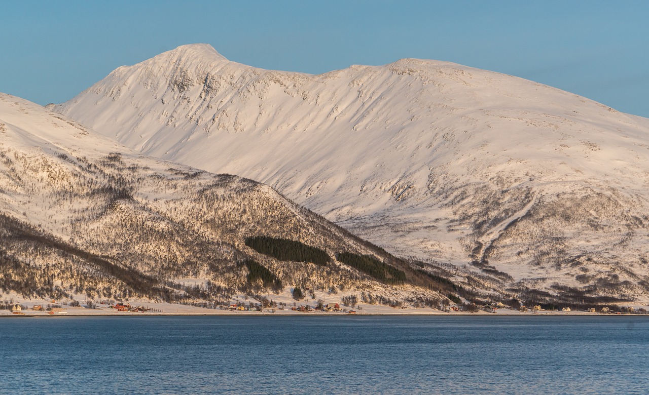 norway fjord snow free photo