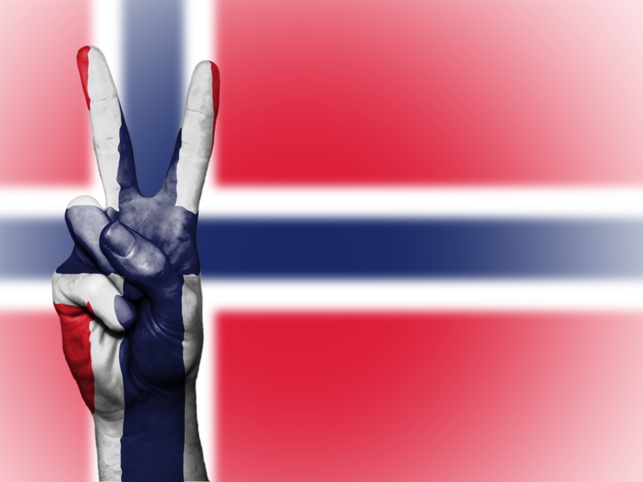 norway peace hand free photo