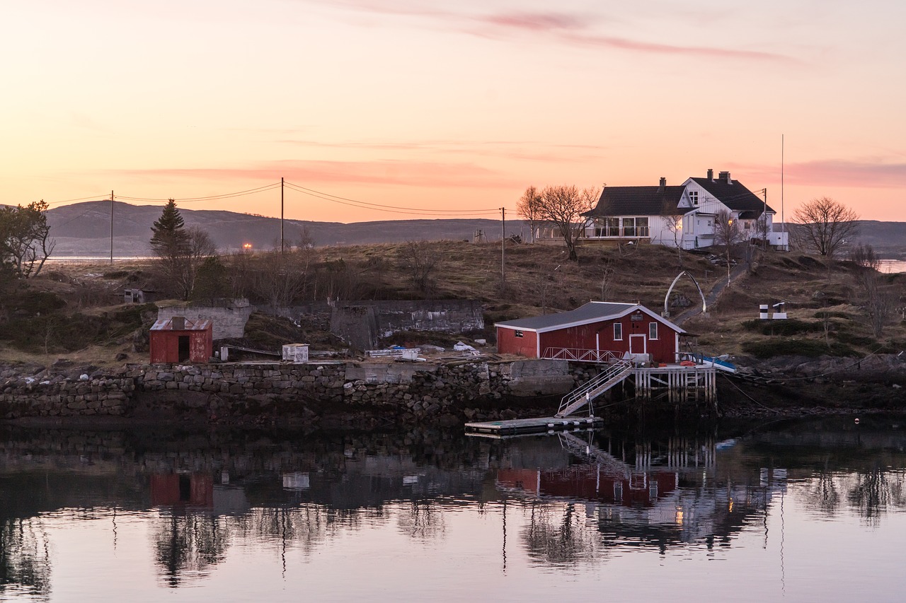 norway coast sunset free photo