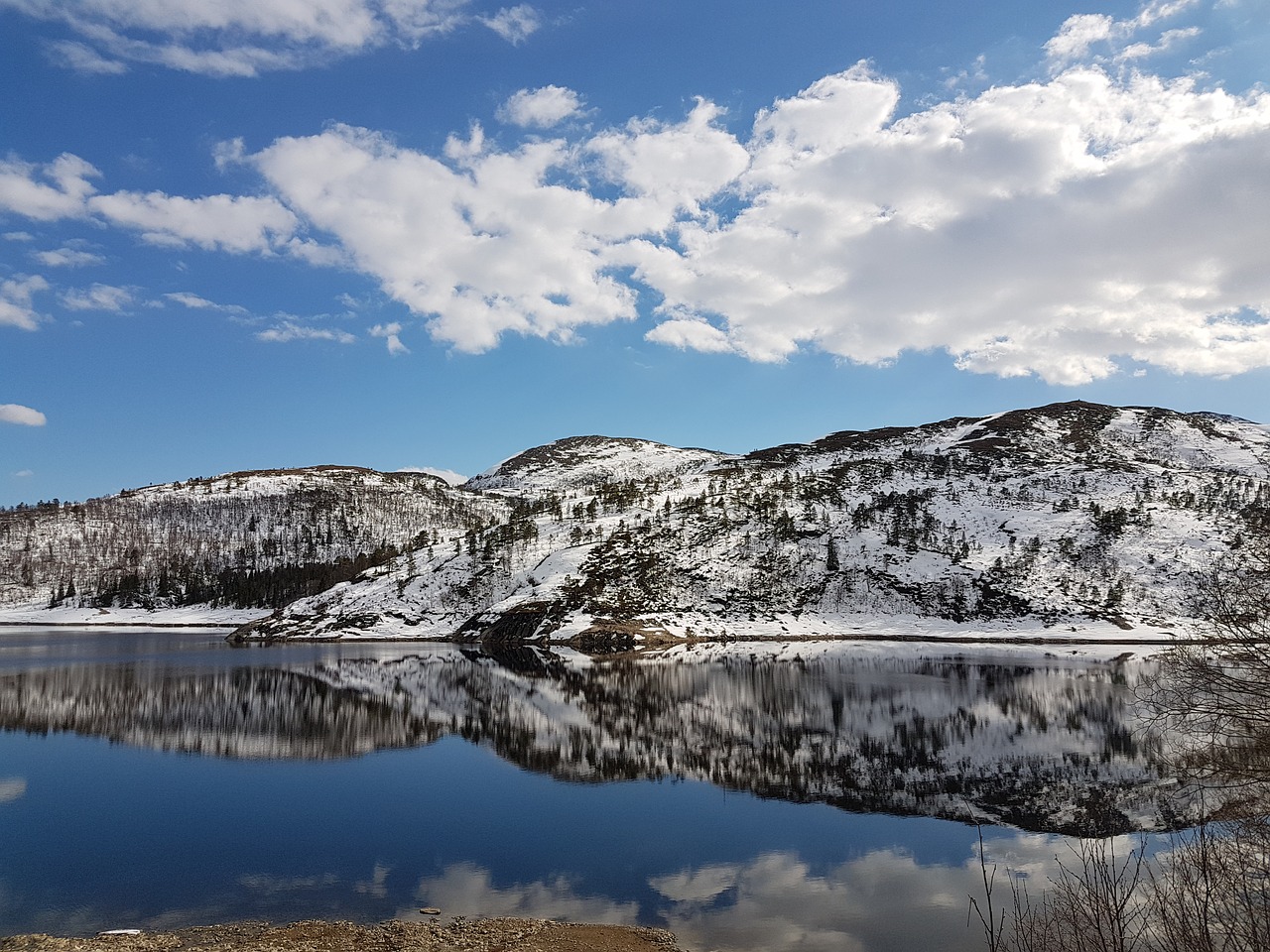 norway landscape blue sky free photo