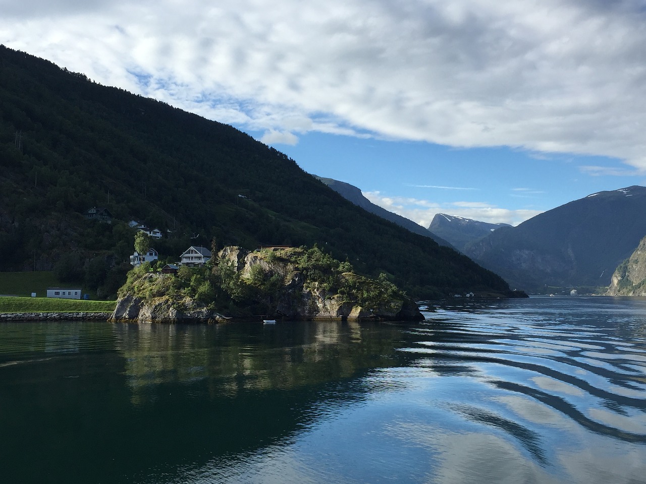norway fjord from flam island free photo