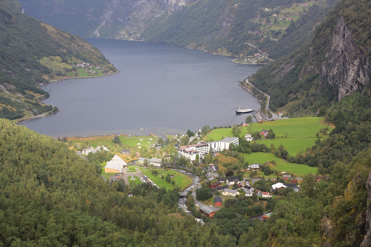 norway the fjord village free photo