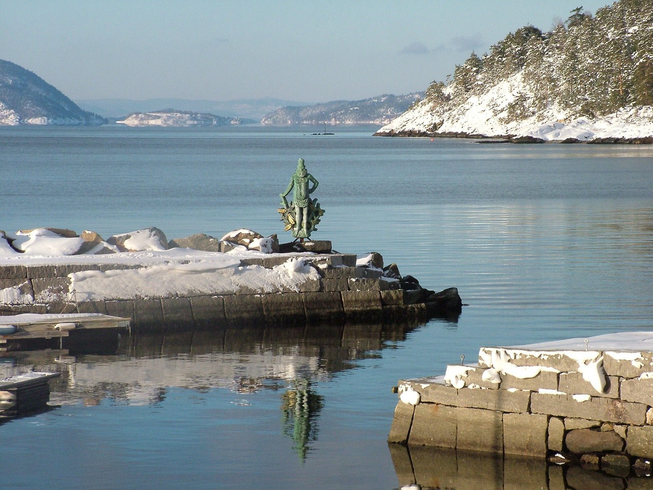 norway winter sea free photo