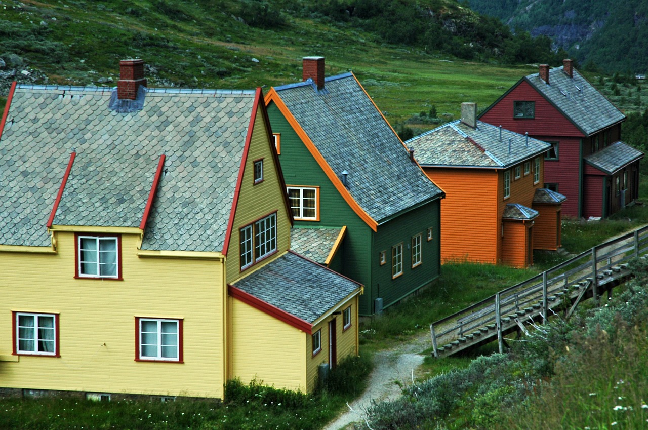 norway houses homes free photo