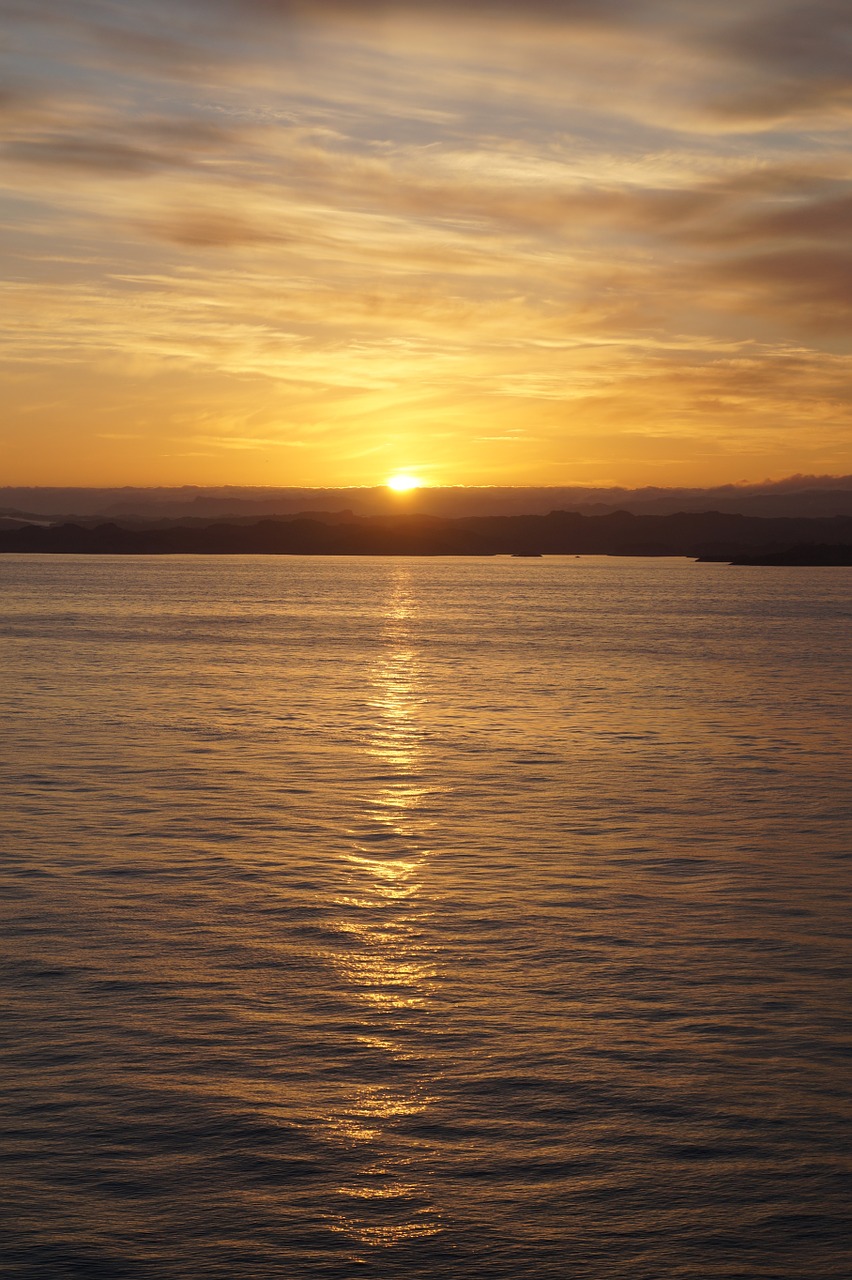 norway sea sunset free photo