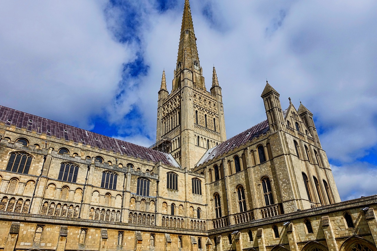 norwich cathedral spire medieval free photo